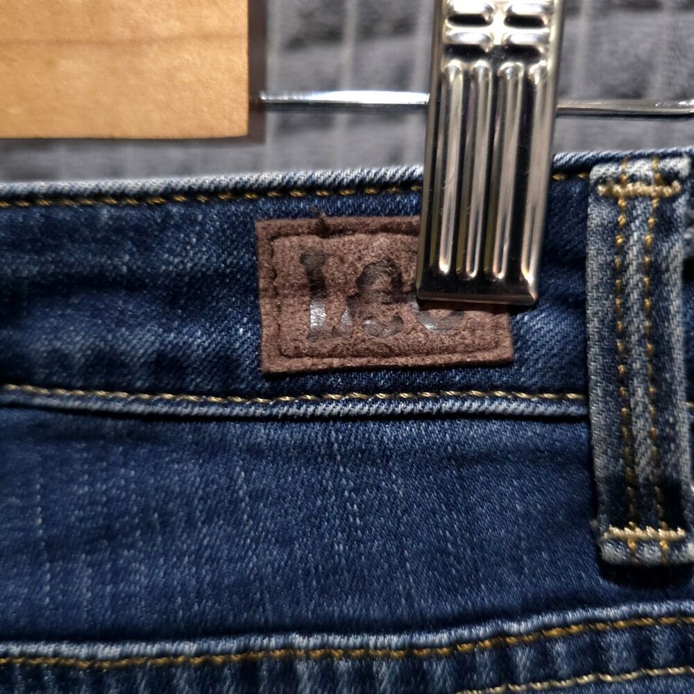 Dark Wash High Rise Jeans 8P 30x30 Women Slimming Stretch Relaxed Casual Comfort - Picture 12 of 16
